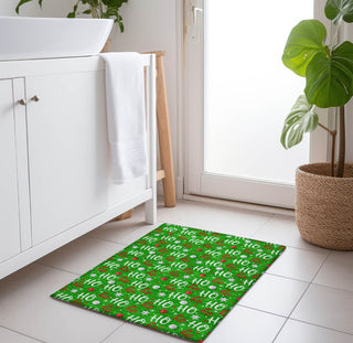 Piper Looms Chantille Christmas ACN1810 Green Machine Washable Area Rug Scatter Lifestyle Image Feature
