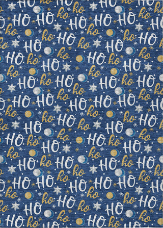 Piper Looms Chantille Christmas ACN1810 Navy Machine Washable Area Rug main image