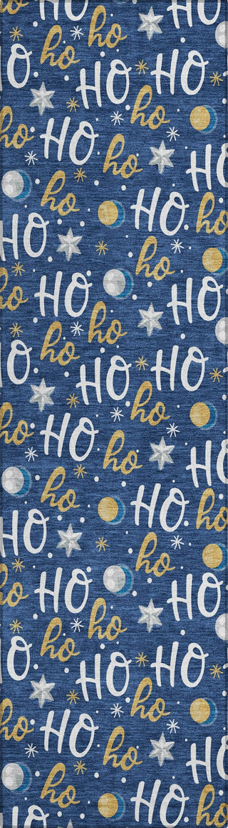 Piper Looms Chantille Christmas ACN1810 Navy Machine Washable Area Rug Runner Main Image