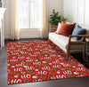 Piper Looms Chantille Christmas ACN1810 Red Machine Washable Area Rug Lifestyle Image Feature