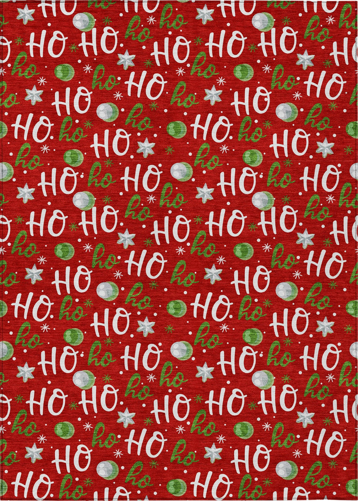 Piper Looms Chantille Christmas ACN1810 Red Machine Washable Area Rug main image