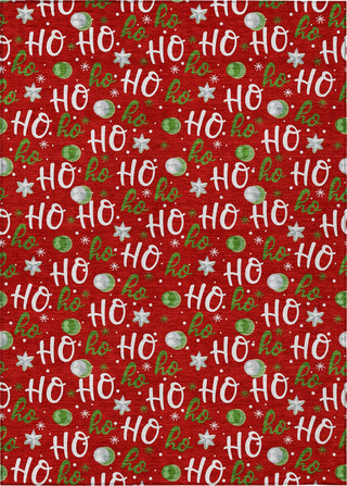 Piper Looms Chantille Christmas ACN1810 Red Machine Washable Area Rug main image