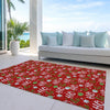 Piper Looms Chantille Christmas ACN1810 Red Machine Washable Area Rug Outdoor Lifestyle Image Feature