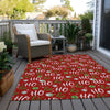 Piper Looms Chantille Christmas ACN1810 Red Machine Washable Area Rug Outdoor Lifestyle Image Feature