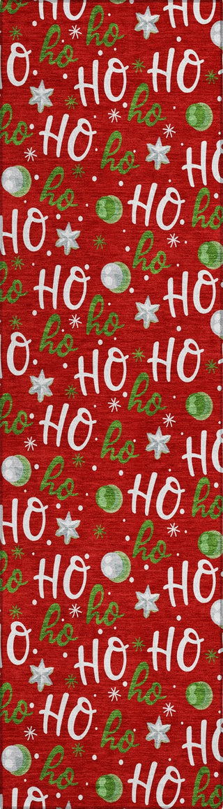 Piper Looms Chantille Christmas ACN1810 Red Machine Washable Area Rug Runner Main Image