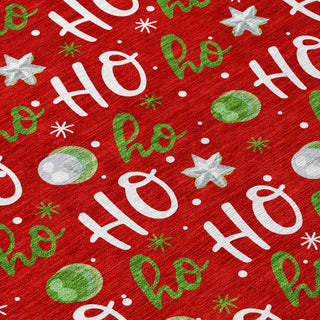 Piper Looms Chantille Christmas ACN1810 Red Machine Washable Area Rug Swatch Image