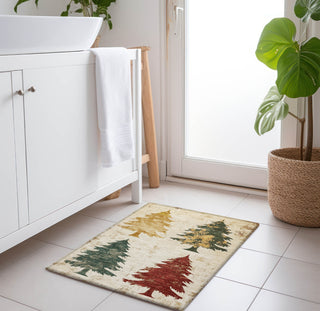 Piper Looms Chantille Christmas ACN1811 Ivory Machine Washable Area Rug Scatter Lifestyle Image Feature