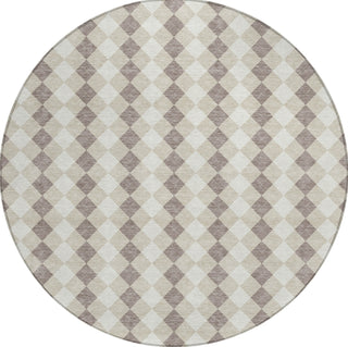 Piper Looms Chantille Christmas ACN1812 Beige Machine Washable Area Rug Round Main Image