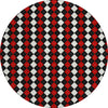 Piper Looms Chantille Christmas ACN1812 Black Machine Washable Area Rug Round Main Image