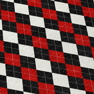 Piper Looms Chantille Christmas ACN1812 Black Machine Washable Area Rug Swatch Image