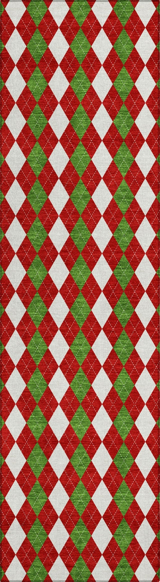 Piper Looms Chantille Christmas ACN1812 Red Machine Washable Area Rug Runner Main Image