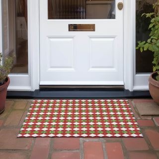 Piper Looms Chantille Christmas ACN1812 Red Machine Washable Area Rug Scatter Outdoor Lifestyle Image Feature