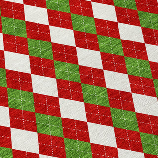 Piper Looms Chantille Christmas ACN1812 Red Machine Washable Area Rug Swatch Image