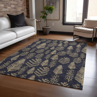 Piper Looms Chantille Christmas ACN1813 Black Machine Washable Area Rug Lifestyle Image Feature
