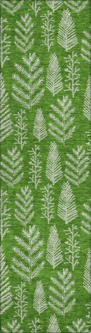 Piper Looms Chantille Christmas ACN1813 Green Machine Washable Area Rug Runner Main Image