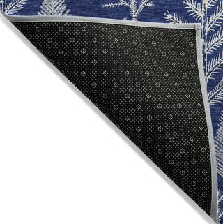 Piper Looms Chantille Christmas ACN1813 Navy Machine Washable Area Rug Backing Image