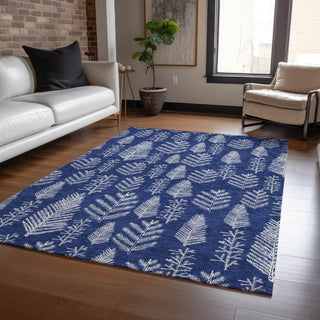 Piper Looms Chantille Christmas ACN1813 Navy Machine Washable Area Rug Lifestyle Image Feature