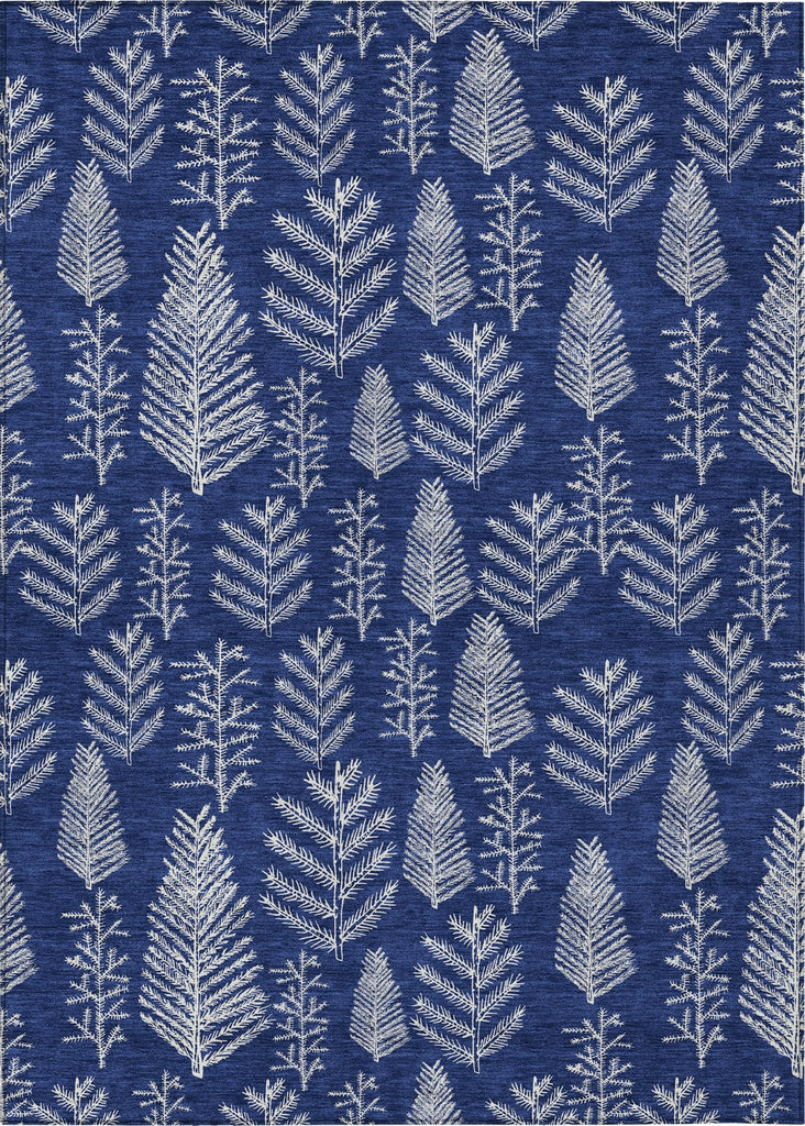 Piper Looms Chantille Christmas ACN1813 Navy Machine Washable Area Rug main image