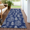 Piper Looms Chantille Christmas ACN1813 Navy Machine Washable Area Rug Runner Outdoor Lifestyle Image Feature