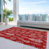 Piper Looms Chantille Christmas ACN1813 Red Machine Washable Area Rug Outdoor Lifestyle Image Feature
