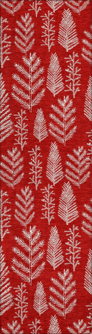 Piper Looms Chantille Christmas ACN1813 Red Machine Washable Area Rug Runner Main Image