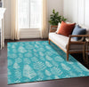 Piper Looms Chantille Christmas ACN1813 Teal Machine Washable Area Rug Lifestyle Image Feature