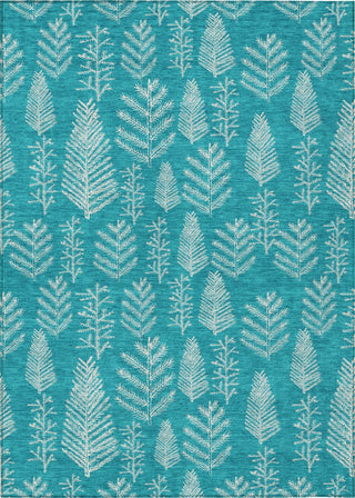 Piper Looms Chantille Christmas ACN1813 Teal Machine Washable Area Rug main image