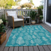 Piper Looms Chantille Christmas ACN1813 Teal Machine Washable Area Rug Outdoor Lifestyle Image Feature