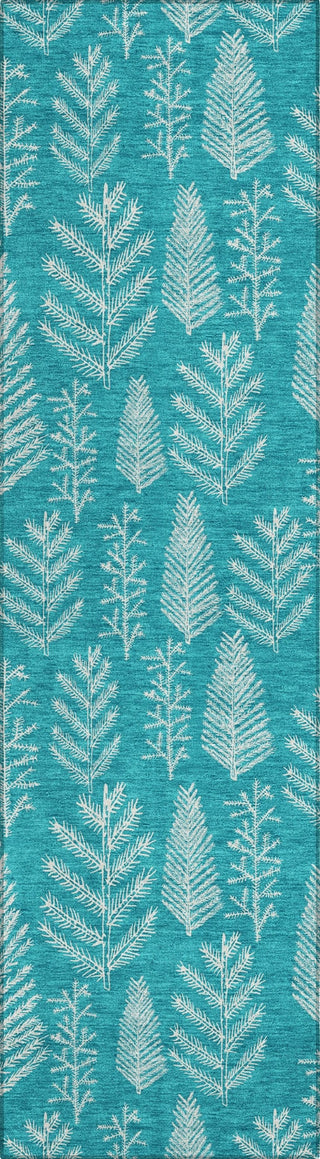 Piper Looms Chantille Christmas ACN1813 Teal Machine Washable Area Rug Runner Main Image