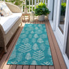 Piper Looms Chantille Christmas ACN1813 Teal Machine Washable Area Rug Runner Outdoor Lifestyle Image Feature