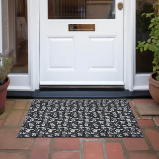 Piper Looms Chantille Christmas ACN1814 Black Machine Washable Area Rug Scatter Outdoor Lifestyle Image Feature