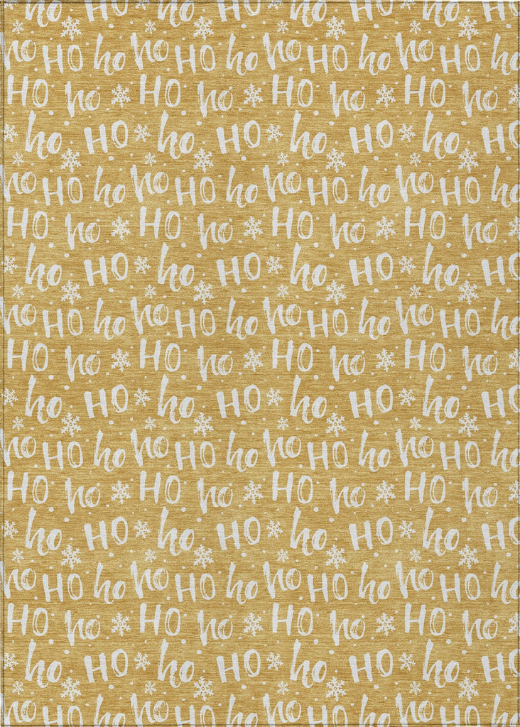 Piper Looms Chantille Christmas ACN1814 Gold Machine Washable Area Rug main image