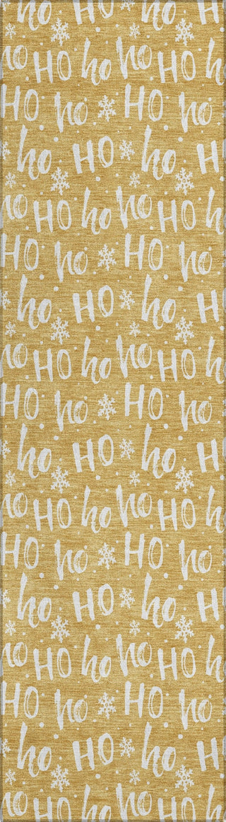 Piper Looms Chantille Christmas ACN1814 Gold Machine Washable Area Rug Runner Main Image