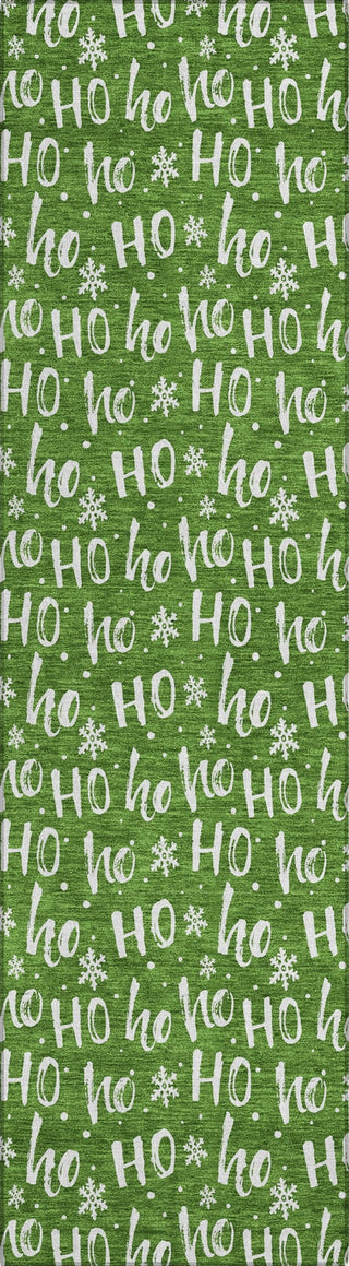 Piper Looms Chantille Christmas ACN1814 Green Machine Washable Area Rug Runner Main Image