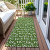 Piper Looms Chantille Christmas ACN1814 Green Machine Washable Area Rug Runner Outdoor Lifestyle Image Feature
