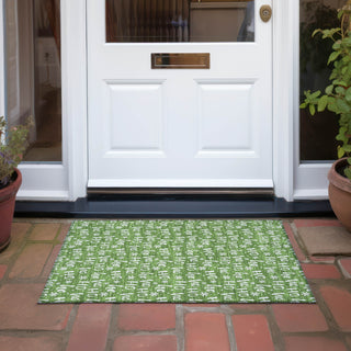Piper Looms Chantille Christmas ACN1814 Green Machine Washable Area Rug Scatter Outdoor Lifestyle Image Feature