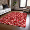 Piper Looms Chantille Christmas ACN1814 Red Machine Washable Area Rug Lifestyle Image Feature