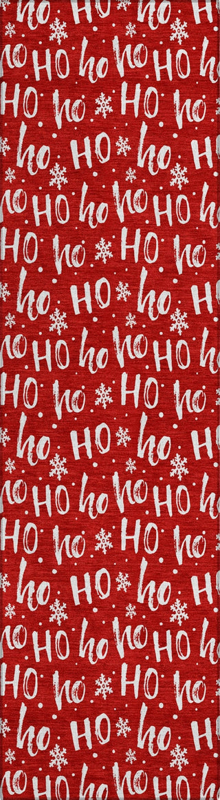 Piper Looms Chantille Christmas ACN1814 Red Machine Washable Area Rug Runner Main Image