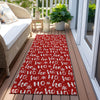 Piper Looms Chantille Christmas ACN1814 Red Machine Washable Area Rug Runner Outdoor Lifestyle Image Feature