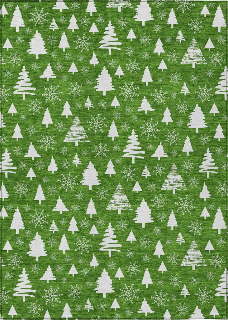 Piper Looms Chantille Christmas ACN1815 Emerald Machine Washable Area Rug main image