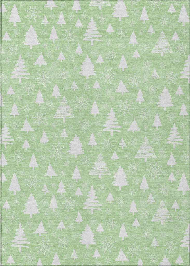 Piper Looms Chantille Christmas ACN1815 Mint Machine Washable Area Rug main image