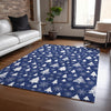 Piper Looms Chantille Christmas ACN1815 Navy Machine Washable Area Rug Lifestyle Image Feature