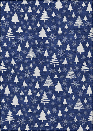 Piper Looms Chantille Christmas ACN1815 Navy Machine Washable Area Rug main image