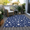 Piper Looms Chantille Christmas ACN1815 Navy Machine Washable Area Rug Outdoor Lifestyle Image Feature