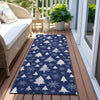 Piper Looms Chantille Christmas ACN1815 Navy Machine Washable Area Rug Runner Outdoor Lifestyle Image Feature