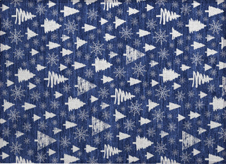 Piper Looms Chantille Christmas ACN1815 Navy Machine Washable Area Rug Scatter Main Image