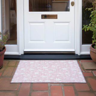 Piper Looms Chantille Christmas ACN1815 Pink Machine Washable Area Rug Scatter Outdoor Lifestyle Image Feature