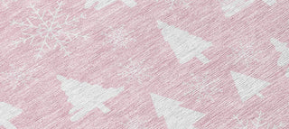 Piper Looms Chantille Christmas ACN1815 Pink Machine Washable Area Rug Swatch Image