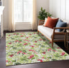Piper Looms Chantille Christmas ACN1816 Aloe Machine Washable Area Rug Lifestyle Image Feature