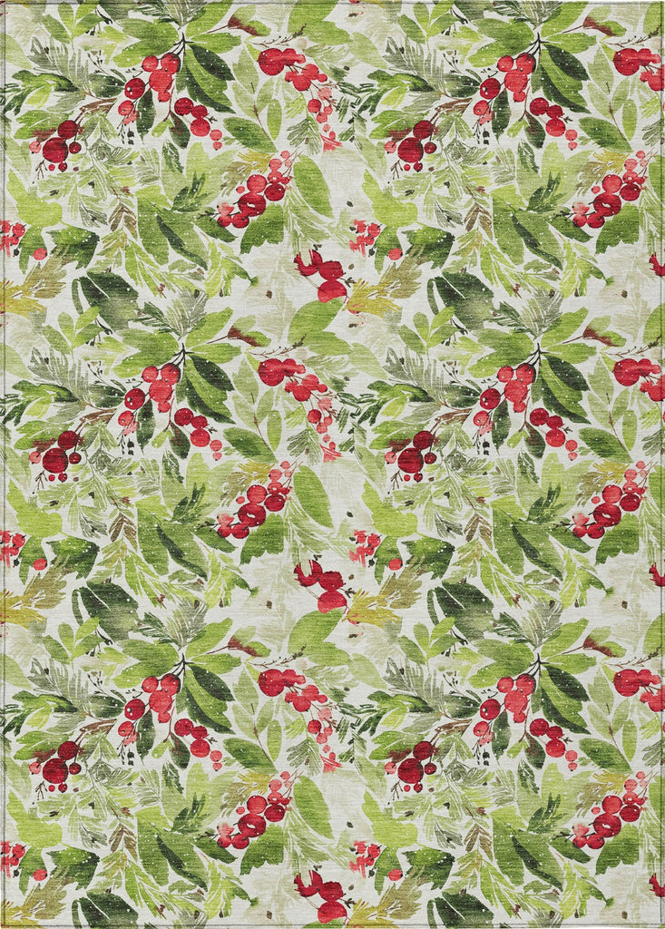 Piper Looms Chantille Christmas ACN1816 Aloe Machine Washable Area Rug main image